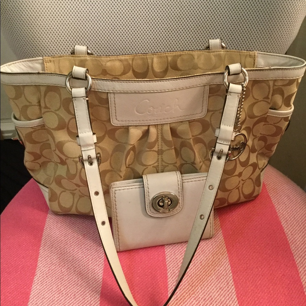 Coach Handbag and Wallet Set